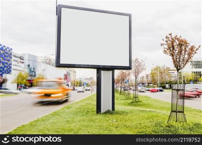 blank billboard roadside