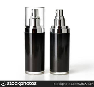 Blank black spray can template with transparent cap for paint, hairspray, deodorant,with clipping path