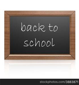 Blank blackboard- back to school