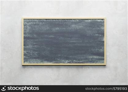 blank blackboard on the wall