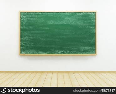 blank blackboard on the wall