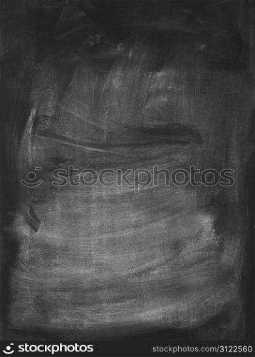 Blank blackboard with chalky smudges
