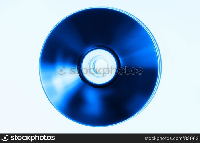 Blank bluray disc on table background. Blank bluray disc on table