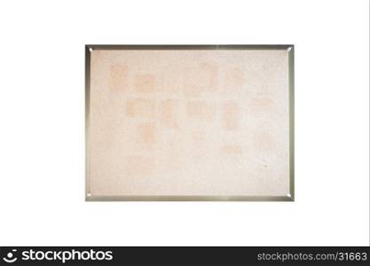 Blank board on white background, stock photo