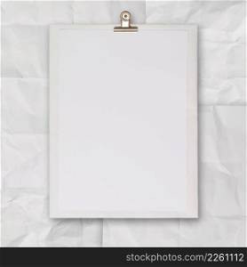 blank book and wrinkled paper background  as concept
