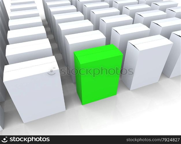 Blank Box Copyspace Meaning Stand Out Leader Or Individual
