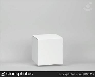 Blank box package. 3d illustration on gray background 
