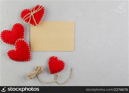 blank brown paper stuffed toy hearts