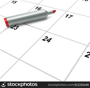 Blank Calendar Showing Appointment Schedule Or Event
