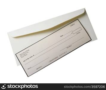 Blank Check and envelope