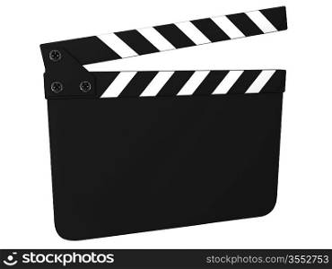 Blank clapboard (clapperboard) isolated