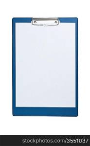 blank clipboard with paper isolated on white background