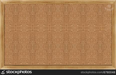 Blank Cork board with wooden frame . Cork board