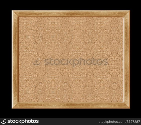 Blank Cork board with wooden frame (with clipping work path). Cork board
