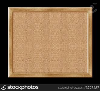 Blank Cork board with wooden frame (with clipping work path). Cork board