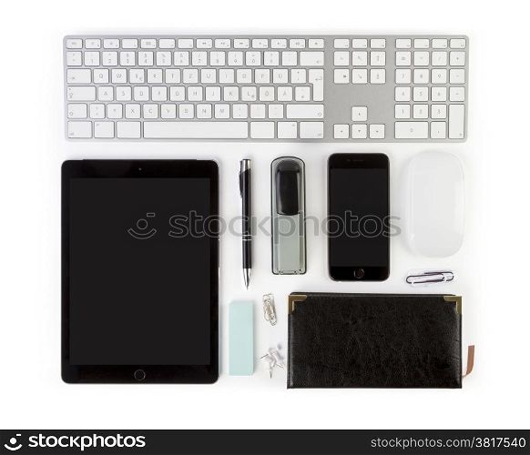 Blank Corporate ID Set on white background. Photo. Template for branding identity. For graphic designers presentations and portfolios.