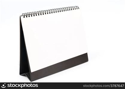Blank desktop calendar isolated on white background