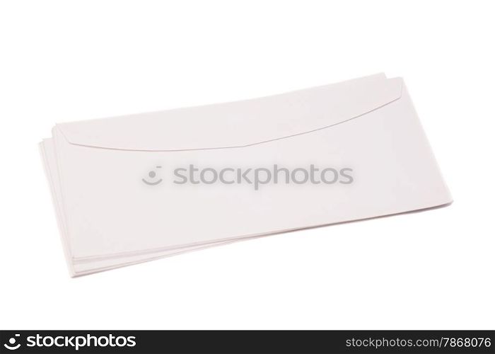 Blank envelopes isolated on white