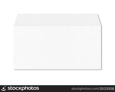 Blank enveloppe mockup template isolated on white background. White enveloppe mockup template. White enveloppe mockup template