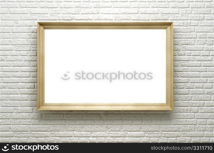 blank frame in the gallery, 3d render