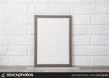 blank frame shelf white wall