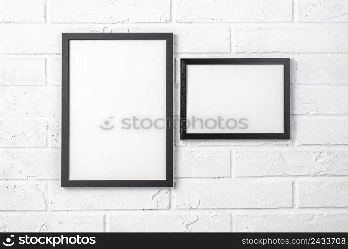 blank frames white wall