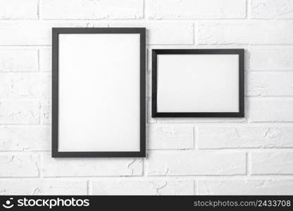 blank frames white wall