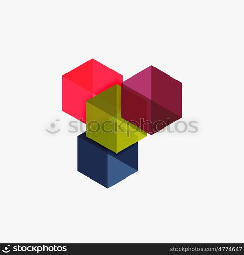 Blank geometric abstract business templates, hexagon layouts. Elements of business brochure, flyer or web design navigation layout