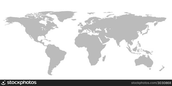 Blank Grey World map isolated on white background. infographics,. Blank Grey World map isolated on white background. infographics, illustration. Blank Grey World map isolated on white background. infographics, illustration