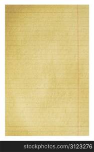 Blank grunge paper sheet with blue lines
