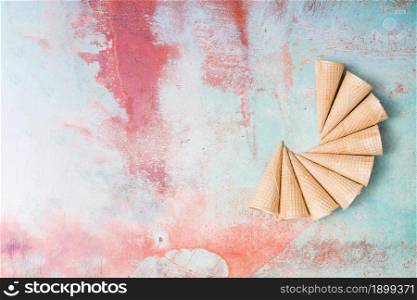 blank ice cream wafers colorful background. Resolution and high quality beautiful photo. blank ice cream wafers colorful background. High quality beautiful photo concept