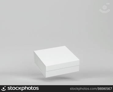 Blank magnetic box mockup. 3d illustration on gray background 