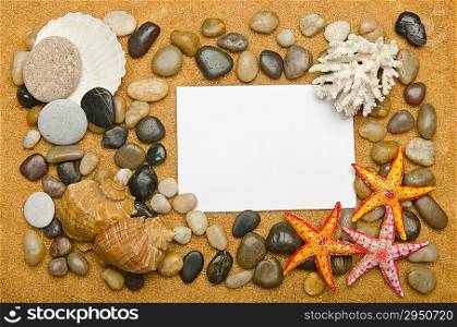 Blank message on the sand