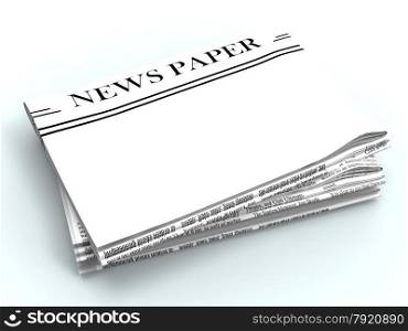 Blank Newspaper With Copyspace Showing News Media Headline Space