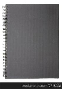 Blank notebook on a white background