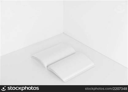 blank open book corner room