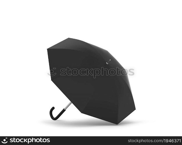 Blank opened umbrella. 3d illustration isolated on white background