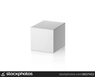 blank packaging white cardboard box isolated on white background ready for packaging design