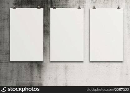 blank paper card on composition wall as concept