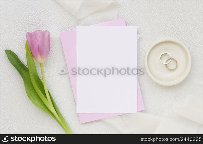 blank paper tulip flower