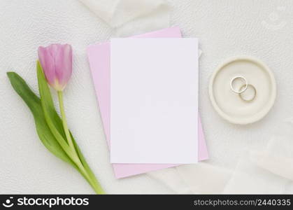 blank paper tulip flower