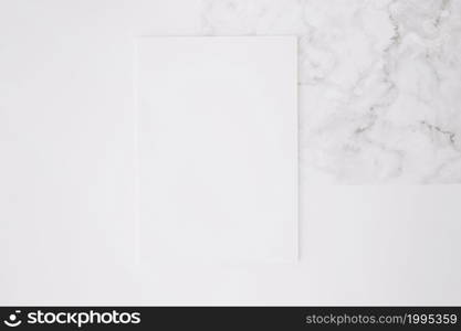 blank paper white desk background