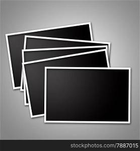 Blank photo frames isolated on white background