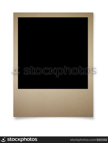 Blank photo isolated on white background