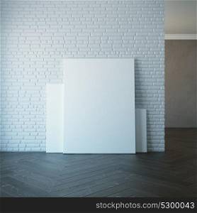 blank picture on the wall