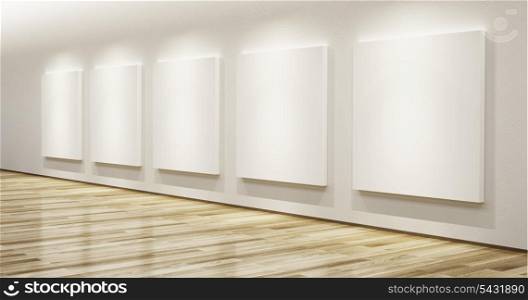 blank pictures in the gallery, 3d rendering
