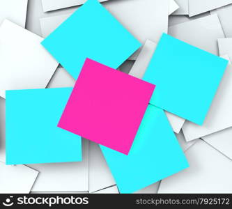 Blank Post it Messages Showing Copyspace To Do And Note