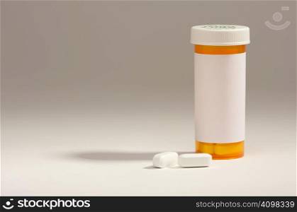 Blank Prescription Bottle and Pills with room for your own copy.
