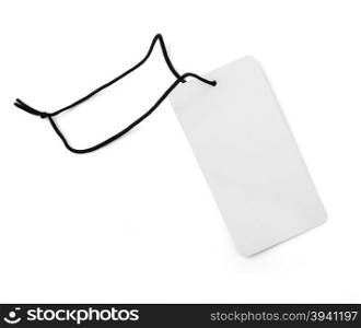 blank price tag isolated over white background with clipping path