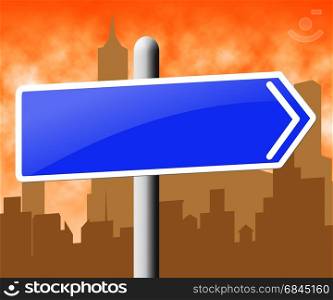Blank Road Sign Showing Copyspace For Message 3d Illustration
